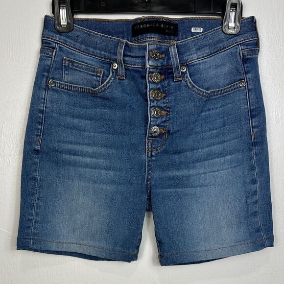 Veronica Beard Pants - Veronica Beard Button-Fly Mid Rise Denim Shorts Size 27/4